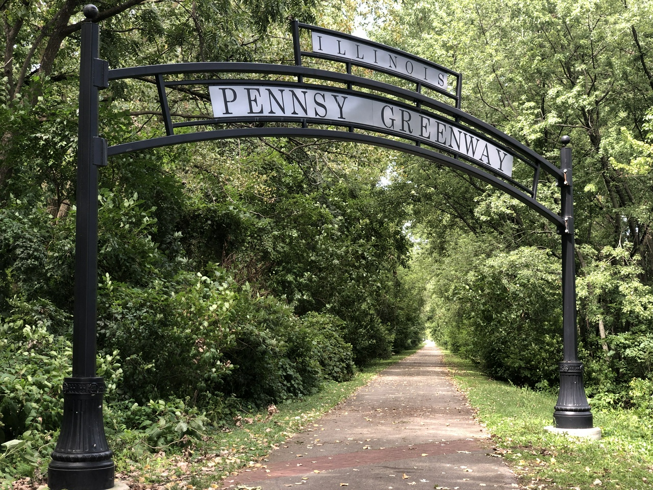 Der Pennsy Greenway an der Grenze zu Illinois